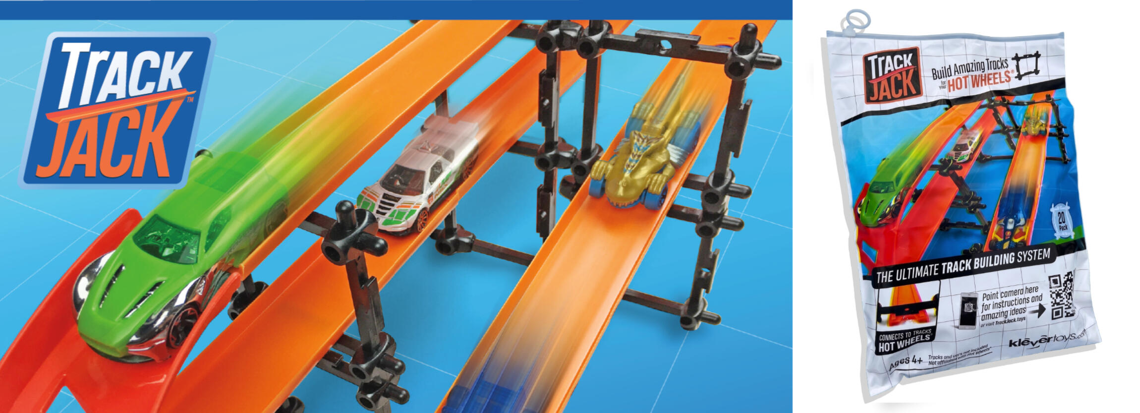 TrackJack For Hot Wheels TrackJack™ — The Ultimate Track Building System for Hot Wheels. Build side-by-side and top-down racing tracks. Make Hot Wheels more fun!